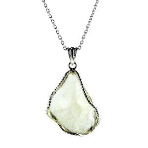 Libyan Desert Glass Silver Necklace